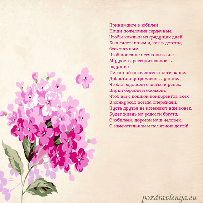 Открытка с гортензией