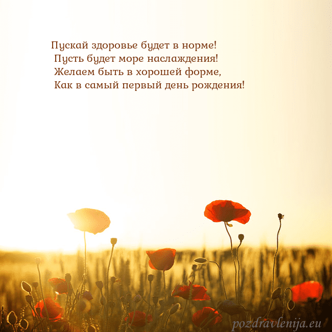 Электронная открытка с полем маков