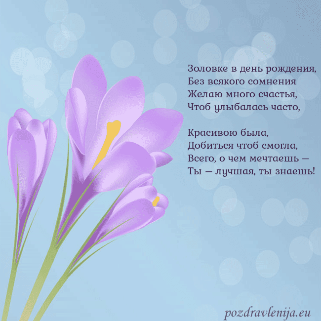 Открытка с крокусом