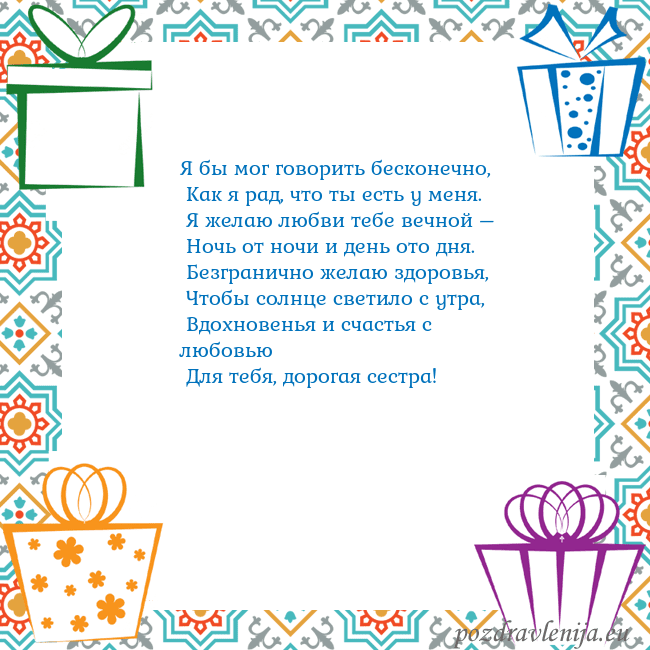 Открытка с подарками
