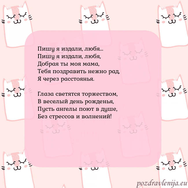 Розовая открытка с забавными кошками