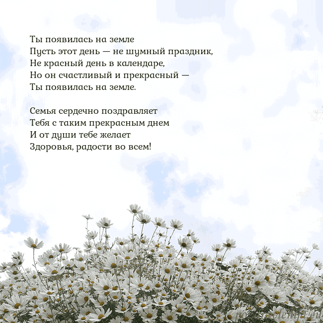 Открытка с ромашками