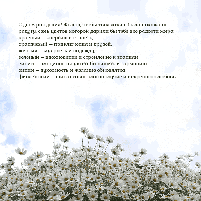 Открытка с ромашками