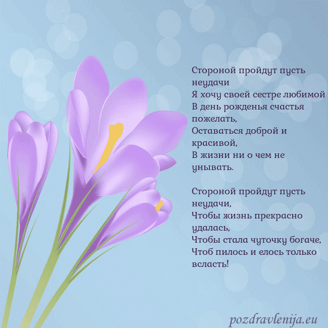 Открытка с крокусом