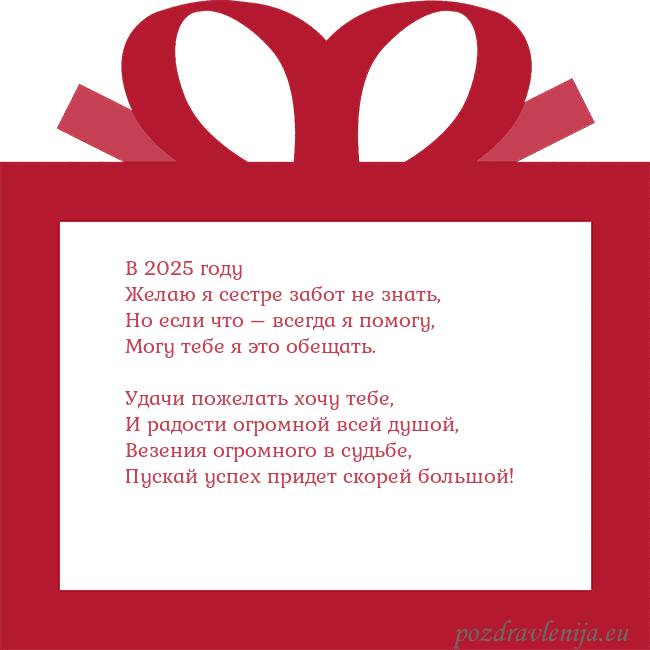 Открытка - красный подарок