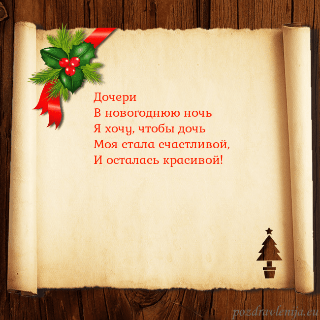 Рождественская открытка с ягодами и елкой