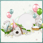 Открытки с днем рождения Открытка со щенком и воздушными шариками